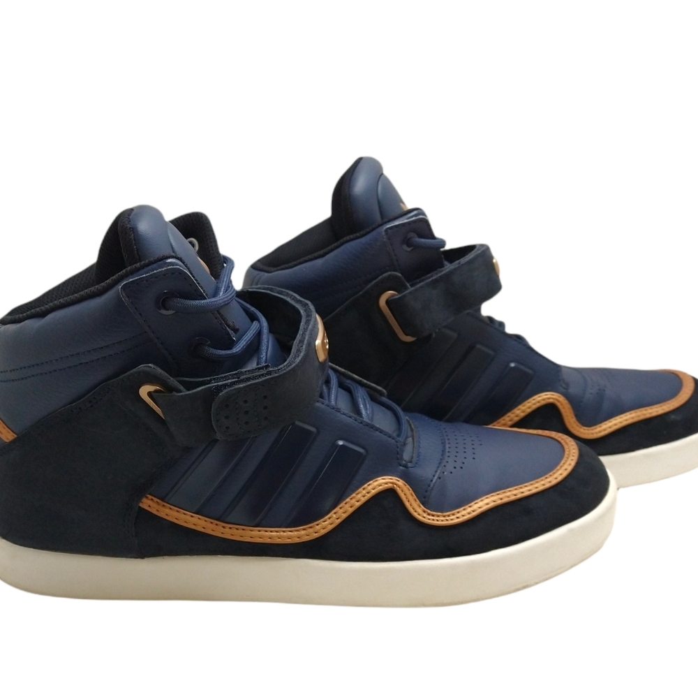 Adidas Originals AR 2.0 Navy and Gold High Tops Size 11.5 USED